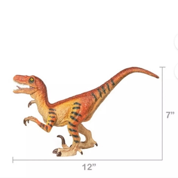 Adventure Force Realistic Velociraptor Jurassic Dinosaur Toy Figure - Picture 4 of 4